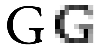 garamond-pixelization