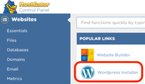 Install WordPress on HostGator to create WordPress blog, from Control Panel